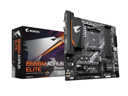 GIGABYTE B550M AORUS Elite (AM4/ AMD/ B550/ Micro-ATX/ DDR4/ Dual M.2/ PCIe 4.0/ Realtek GbE LAN/Gaming Motherboard) - Triveni World