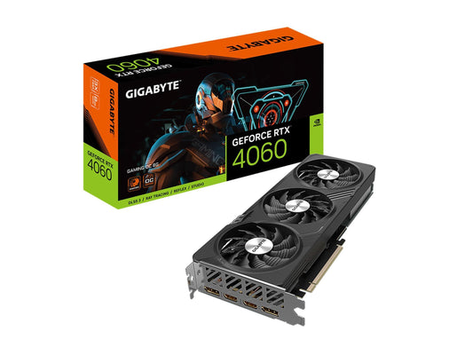 Gigabyte Ge Force RTX 4060 Gaming OC 8G Graphics Card, PCI_E 3X Wind Force Fans, 8GB 128-Bit GDDR6, GV-N4060GAMING OC-8GD Video Card - Triveni World