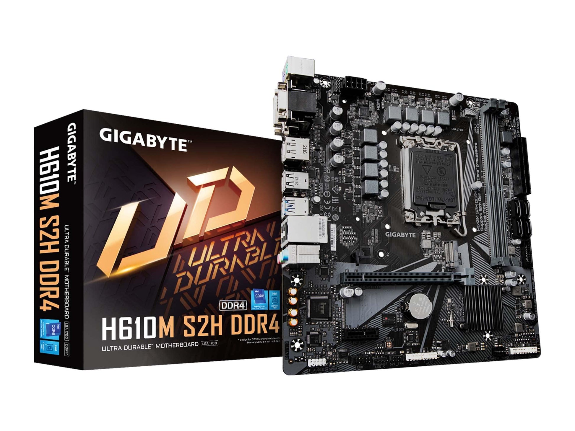 GIGABYTE H610M S2H DDR4 (H610/ Intel LGA 1700/ Micro ATX/ DDR4/ Single M.2/ PCIe 4.0/ USB 3.2 Gen1/ Realtek GbE LAN/Motherboard) - Triveni World