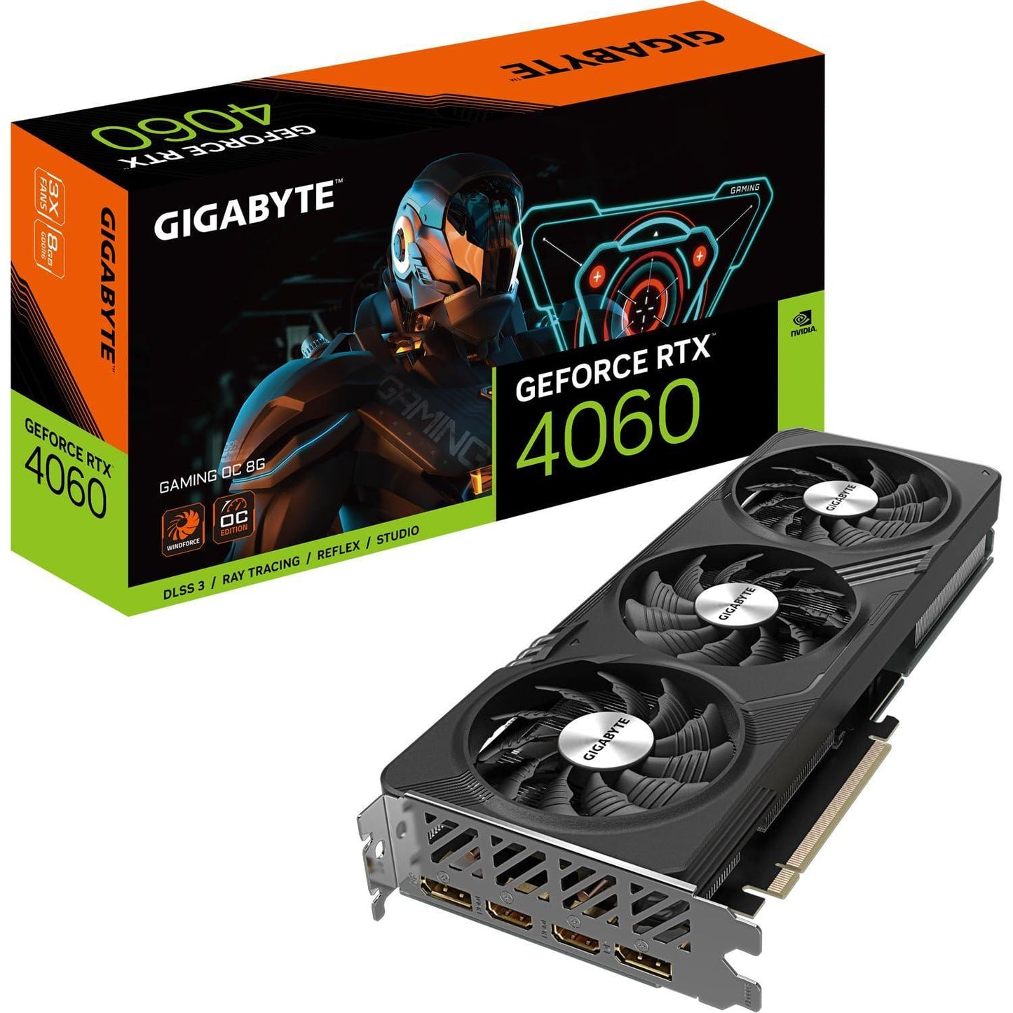 Gigabyte NVIDIA GeForce RTX 4060 GAMING OC Graphics Card - 8GB GDDR6, 128-bit, PCI-E 4.0, 2550MHz Core Clock, 2x DP 1.4, 2x HDMI 2.1a, NVIDIA DLSS 3 - GV-N4060GAMING OC-8GD - Triveni World