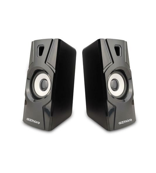 GIZMORE 10 Watt USB 2010 Dual PC Speaker for Home 2.0 Aux Conectivity | Laptop/TV/Computer Speakers | Multimedia Wired Speaker For PC (Black) - Triveni World