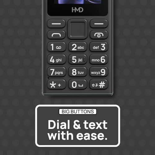 HMD 105 Keypad Phone with Built-in UPI App, Phone Talker, Long-Lasting Battery, Wireless FM Radio | Black - Triveni World