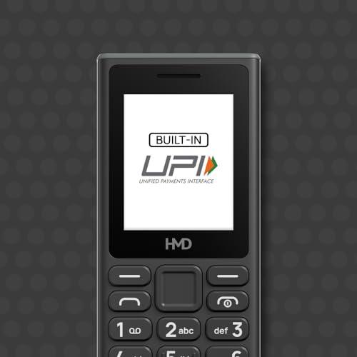 HMD 105 Keypad Phone with Built-in UPI App, Phone Talker, Long-Lasting Battery, Wireless FM Radio | Black - Triveni World