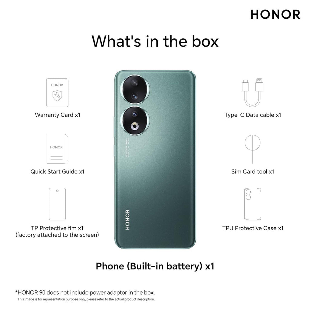 Honor 90 (Emerald Green, 12GB+512GB)| Without Charger|Without Offer - Triveni World