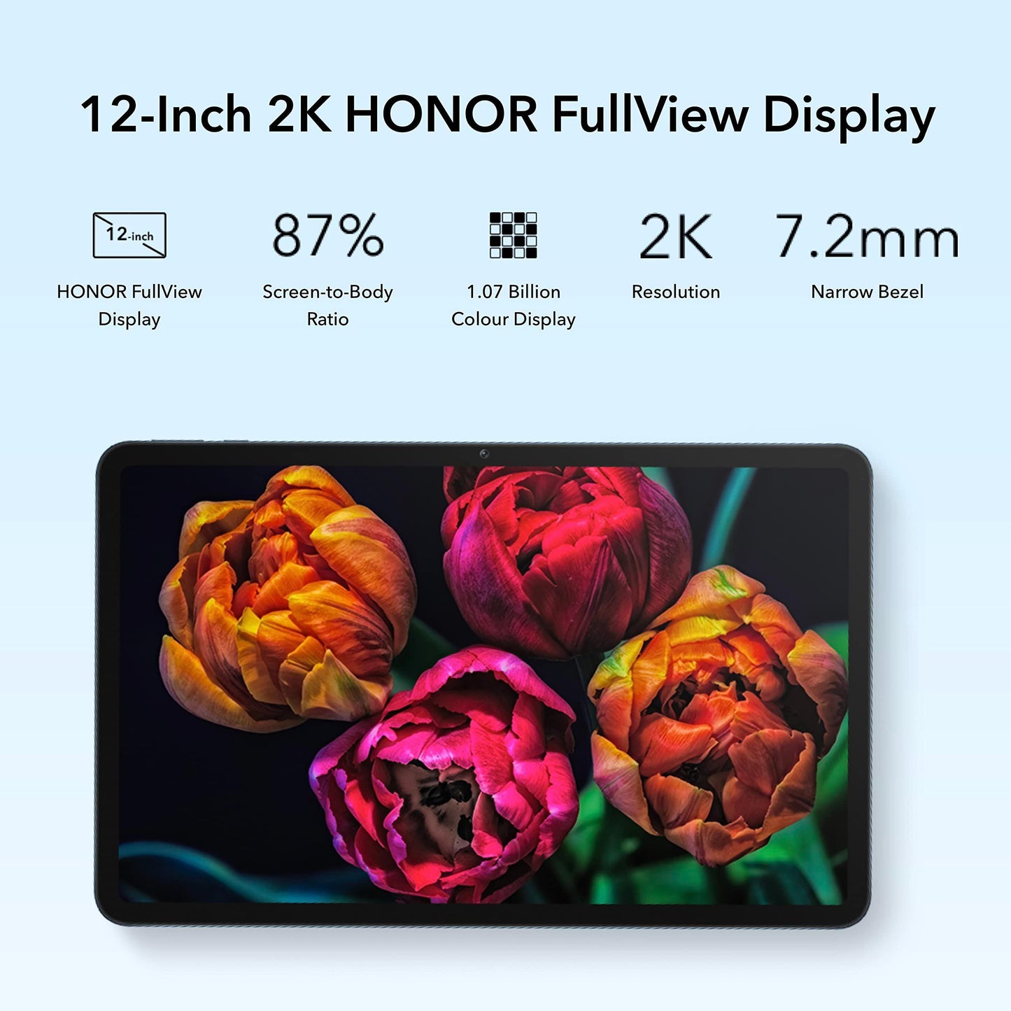 Honor PAD 8 30.40 cm (12") 2K Display, Qualcomm Snapdragon 680, 4GB RAM, 128GB Storage, 8 Speakers, Android 12, Tuv Certified Eye Protection, Up to 14 Hours Battery, WiFi Tablet, Metal Body, Blue Hour - Triveni World