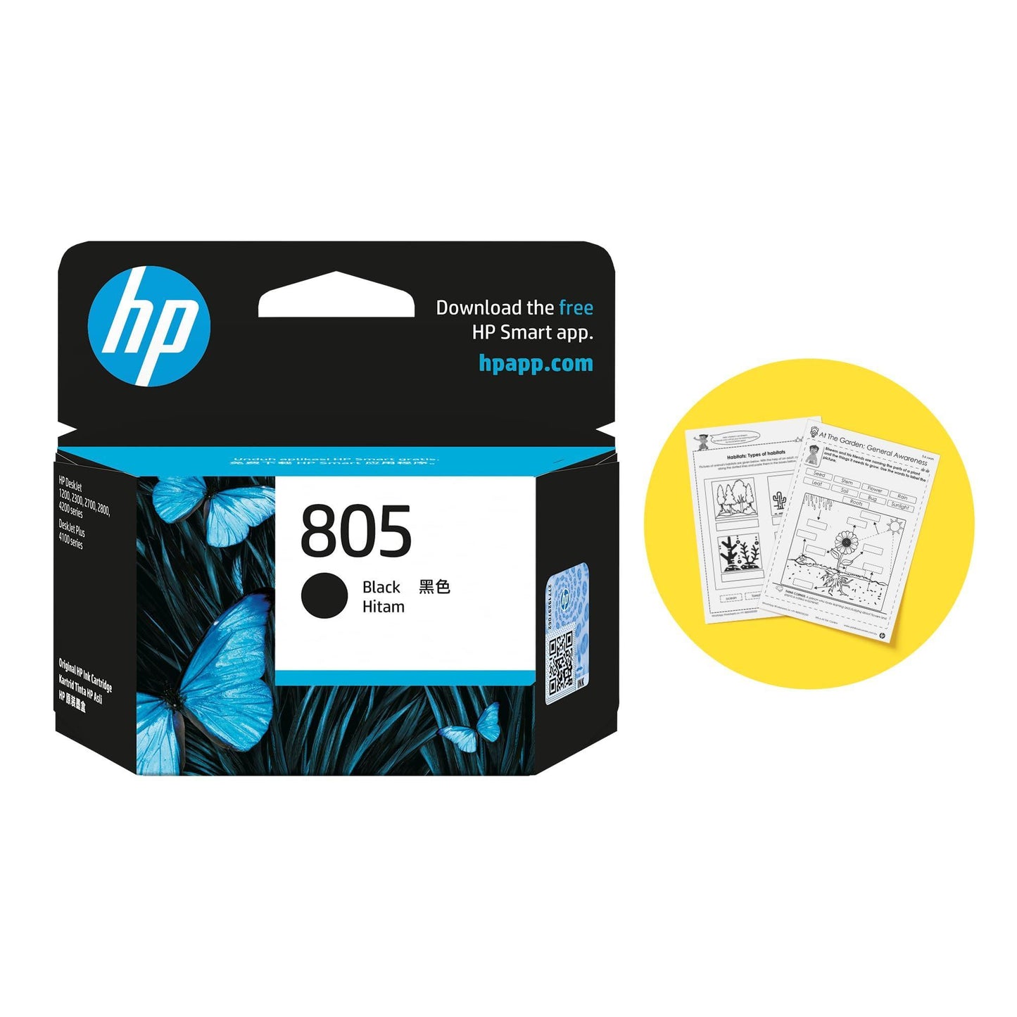 HP 805 Black Original Ink Cartridge - Triveni World