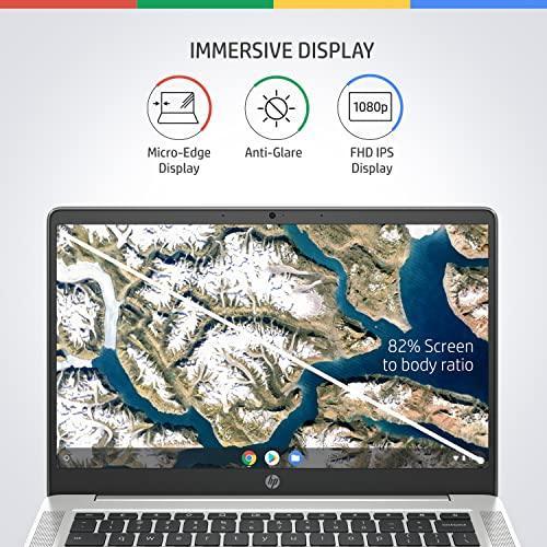 HP Chromebook 14a,Intel Celeron N4500 14inch(35.6 cm) FHD Touchscreen Laptop (Chrome OS, 4 GB SDRAM/64 GB eMMC/Chrome 64 /Dual Speakers/Google Assistant Built-in/Mineral Silver) 14a- na1004TU - Triveni World