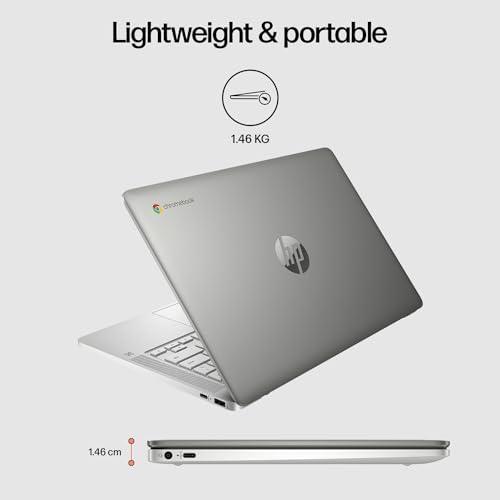 HP Chromebook 14a,Intel Celeron N4500 14inch(35.6 cm) FHD Touchscreen Laptop (Chrome OS, 4 GB SDRAM/64 GB eMMC/Chrome 64 /Dual Speakers/Google Assistant Built-in/Mineral Silver) 14a- na1004TU - Triveni World