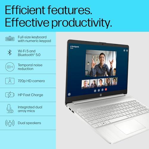 HP Laptop 15,12th Gen Intel Core i3-1215U,15.6 inch(39.6 cm),FHD,Anti-Glare,8 GB DDR4,512 GB SSD,Windows 11,MSO,Dual Speakers,1.69 kg,Natural Silver,15s-fq5326TU - Triveni World