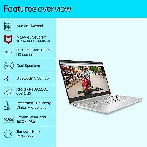 HP Laptop 15s, 12th Gen Intel Core i3-1215U, 15.6-inch (39.6 cm), FHD, 16GB DDR4, 512GB SSD, Intel UHD Graphics, Thin & Light, Dual Speakers (Win 11, MSO 2021, Silver, 1.69 kg), fy5004TU - Triveni World