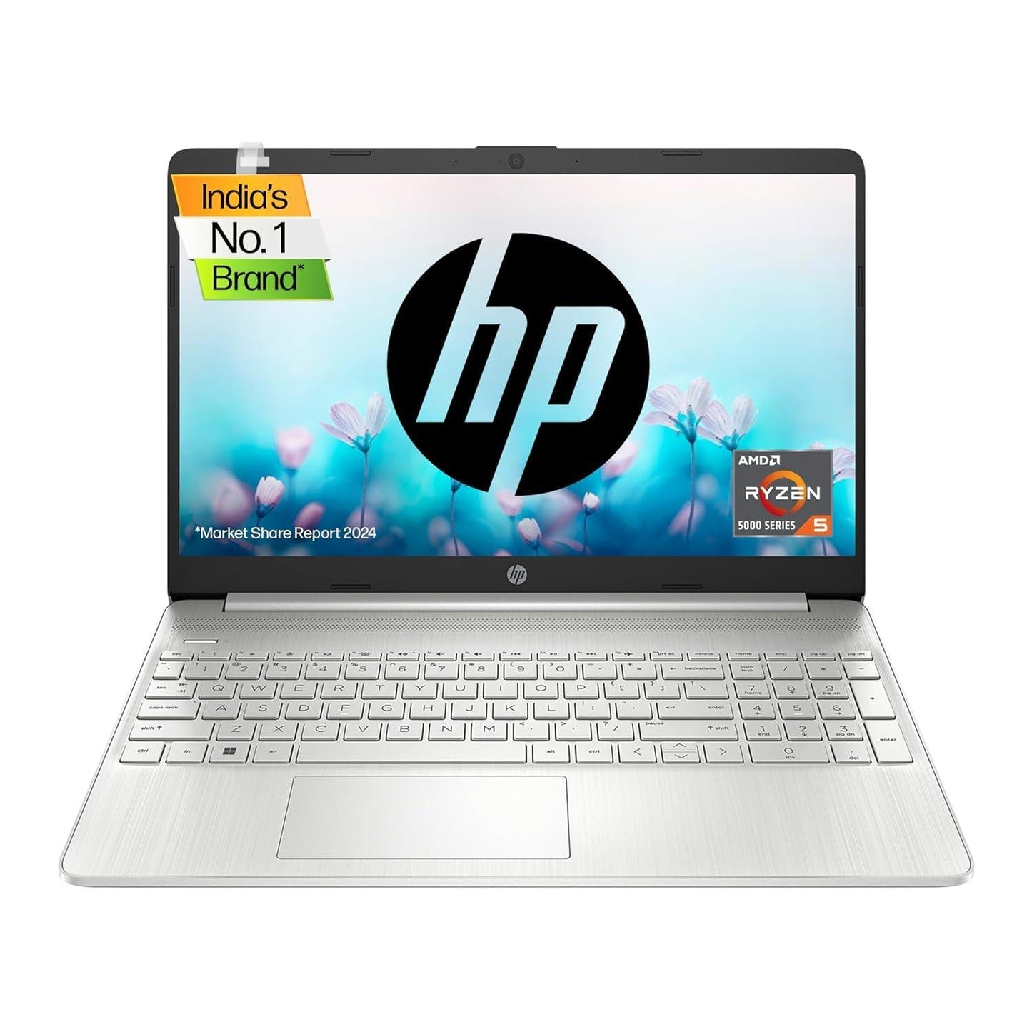 HP Laptop 15s, AMD Ryzen™ 5 5500U, 15.6-inch (39.6 cm), FHD, 8GB DDR4, 512GB SSD, AMD Radeon Graphics, Thin & Light, Dual Speakers, Backlit KB (Win 11+MSO 2021, Silver, 1.69 kg), eq2304AU - Triveni World