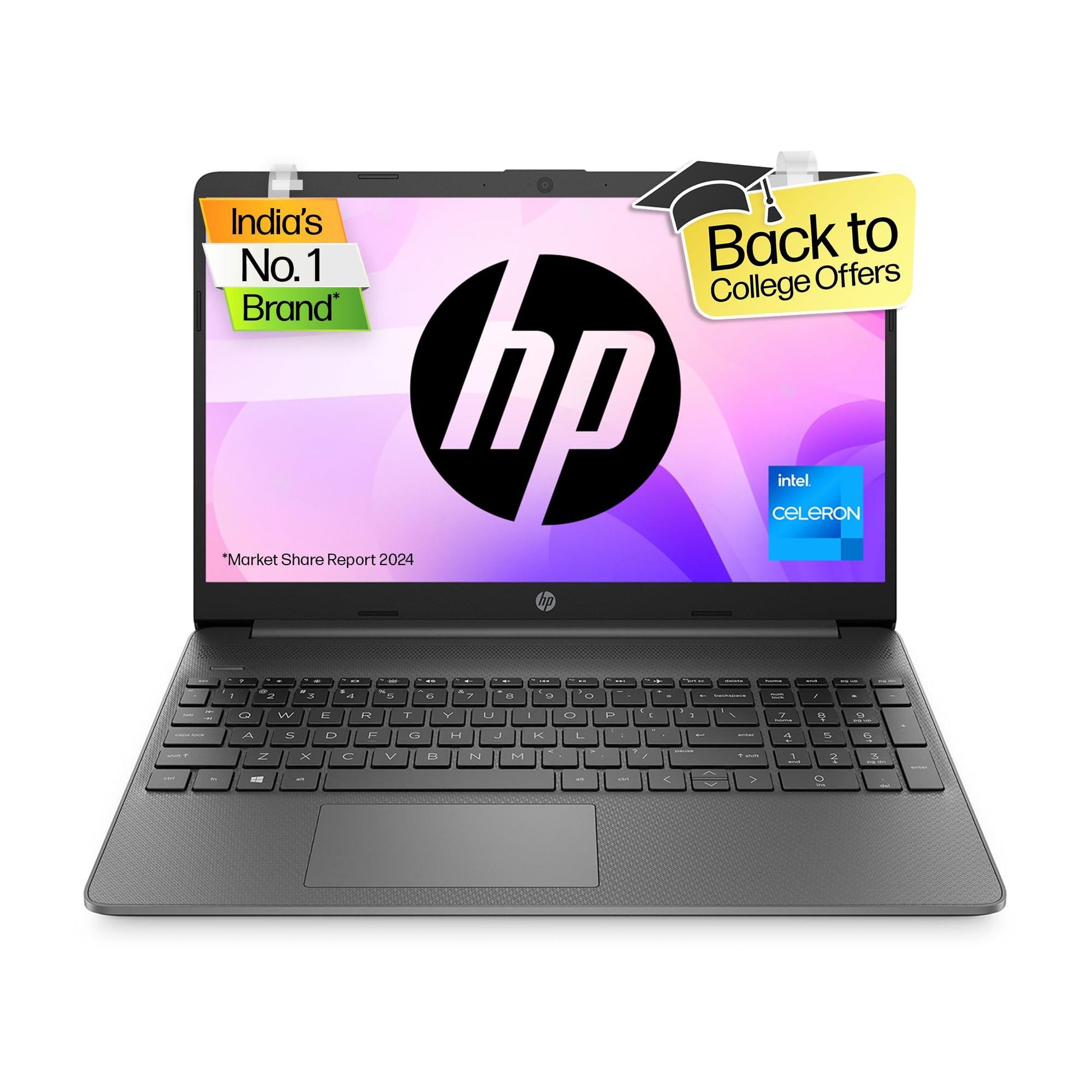 HP Laptop 15s, Intel Celeron N4500, 15.6-inch (39.6 cm), HD, 8GB DDR4, 512GB SSD, Intel UHD Graphics, 720p HD Camera, Thin & Light, Dual Speakers (Win 11, Black, 1.65 kg), fq3066TU - Triveni World