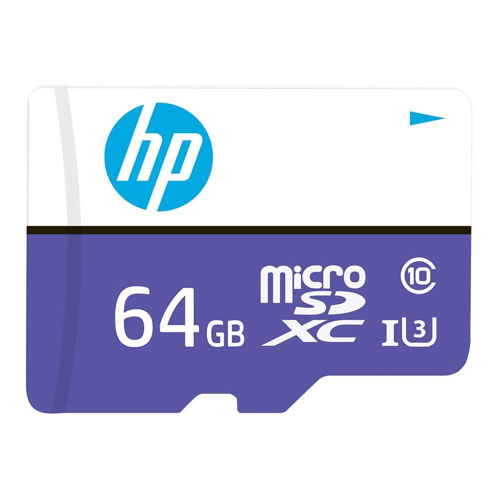 HP Micro SD Card 64GB with Adapter U3 (Write Speed 60MB/s & Read Speed 100 MB/s Records 4K UHD and Fill HD Video, Purple) - Triveni World