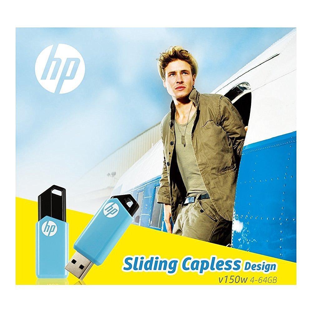 HP V150W USB 2.0 64GB Utility Pen Drive (Blue) - Triveni World