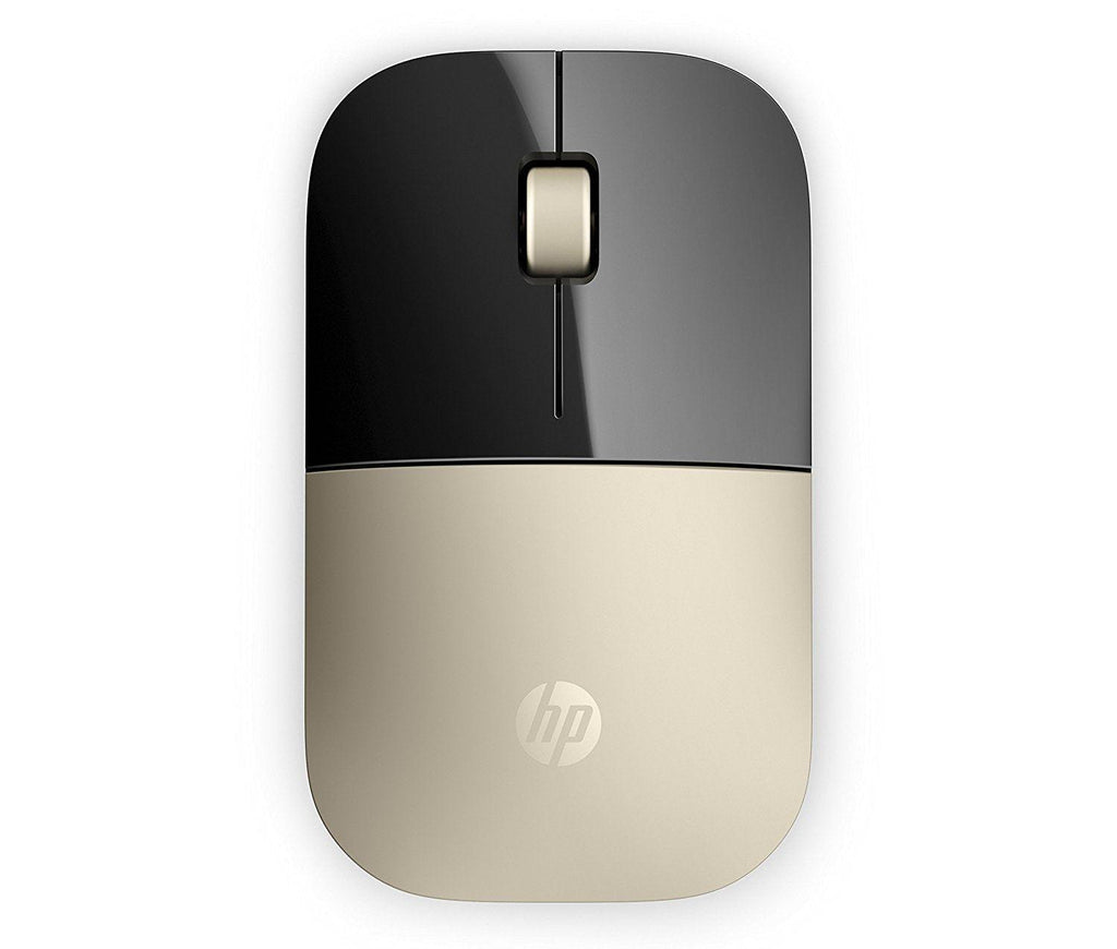 HP Z3700 Wireless Optical Mouse with USB Receiver and 2.4GHz Wireless Connection/ 1200DPI / 16 Months Long Battery Life/Ambidextrous and Slim Design (Modern Gold) - Triveni World