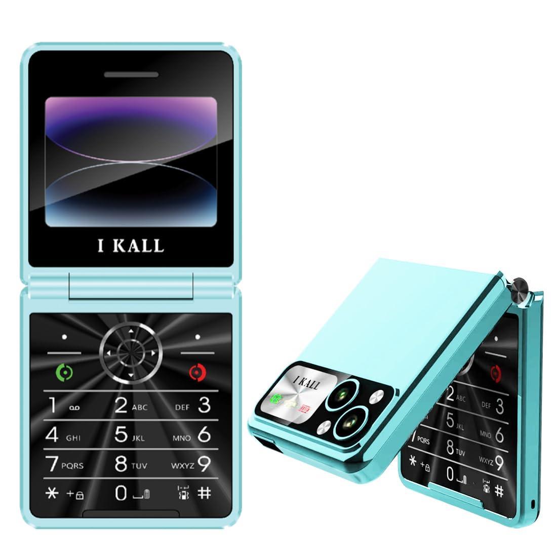 IKALL K42 Flip Mobile, 2.4" Display, King Voice, Incoming Call and SMS Indicator Light Reminder (Sapphire) - Triveni World