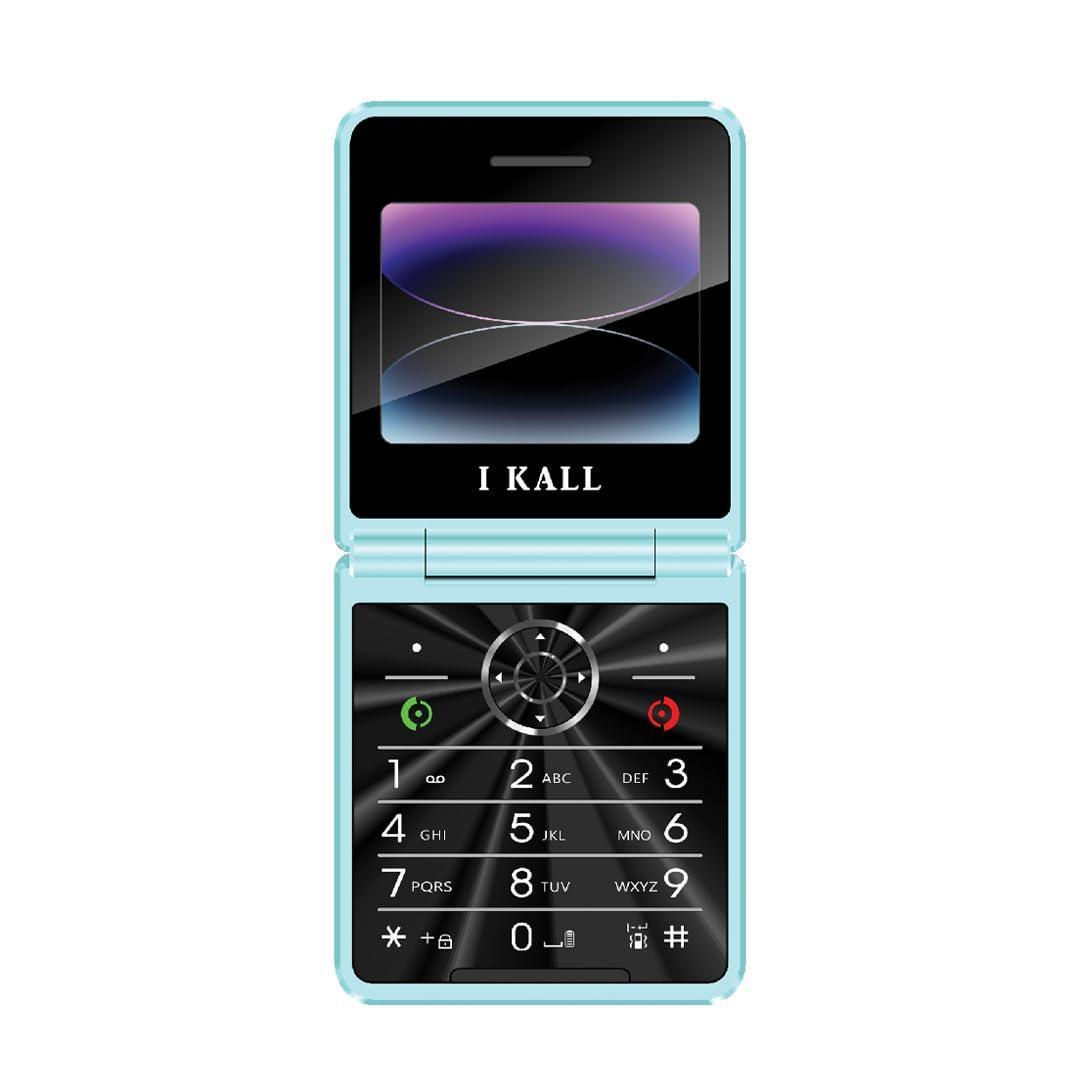 IKALL K42 Flip Mobile, 2.4" Display, King Voice, Incoming Call and SMS Indicator Light Reminder (Sapphire) - Triveni World