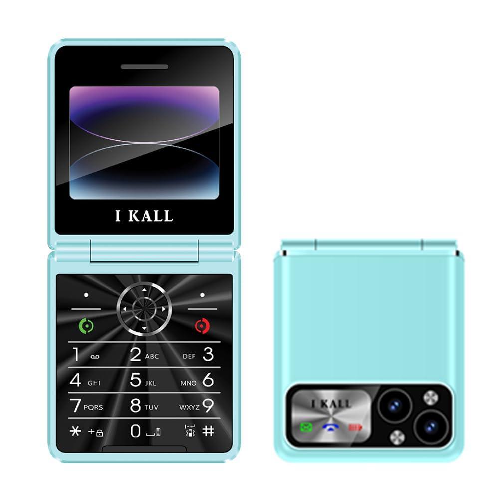 IKALL K42 Flip Mobile, 2.4" Display, King Voice, Incoming Call and SMS Indicator Light Reminder (Sapphire) - Triveni World