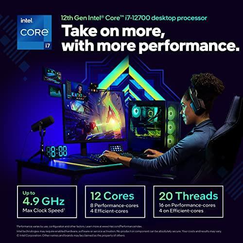 Intel Core i7 12700 12th Gen Generation Desktop PC Processor CPU APU with 25MB Cache and up to 4.90 GHz Clock Speed 3 Years Warranty with Fan LGA 1700 4K (Graphic Card Not Required) - Triveni World