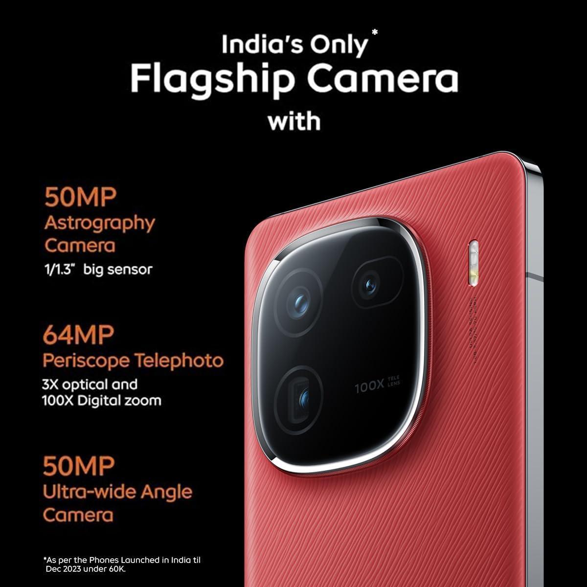 iQOO 12 5G (Desert Red, 12GB RAM, 256GB Storage) |India's 1st Snapdragon® 8 Gen 3 Mobile Platform | India's only Flagship with 50MP + 50MP + 64MP Camera - Triveni World