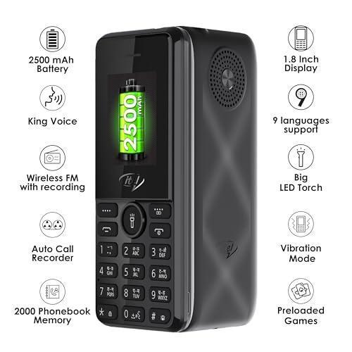 Itel Ace2 Power Black - Triveni World