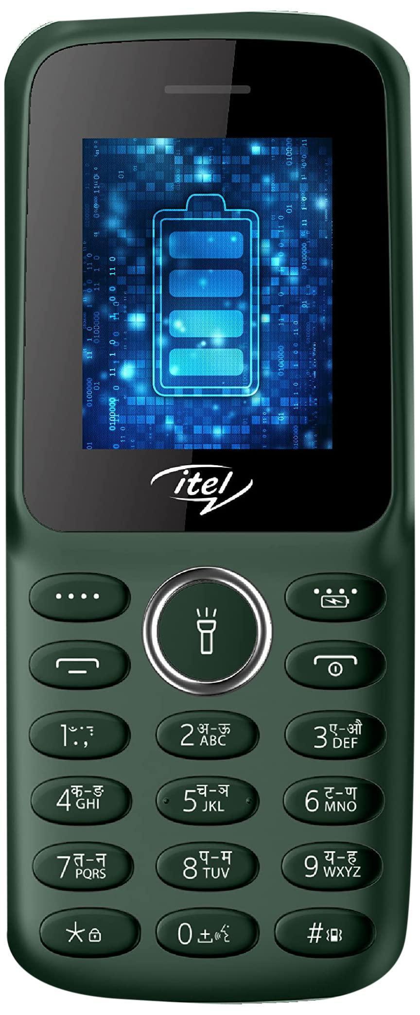 itel it2163s (4.5cm, 1200mAh, BT Caller, Kingtalker, 12+1 Month Warranty on Device with 111 Days Replacement)_Dark Green - Triveni World