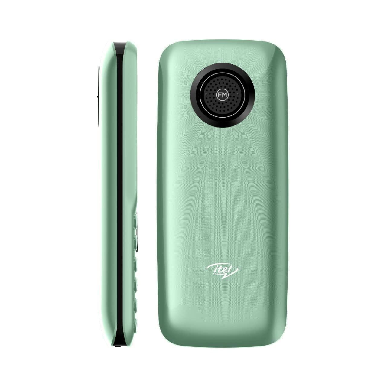 itel it2163s (4.5cm, 1200mAh, BT Caller, Kingtalker, 12+1 Month Warranty on Device with 111 Days Replacement)_Light Green 115x49.5x14.2mm - Triveni World