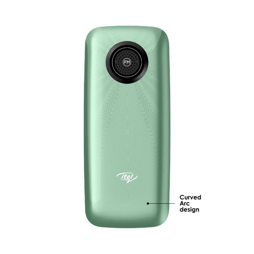 itel it2163s (4.5cm, 1200mAh, BT Caller, Kingtalker, 12+1 Month Warranty on Device with 111 Days Replacement)_Light Green 115x49.5x14.2mm - Triveni World