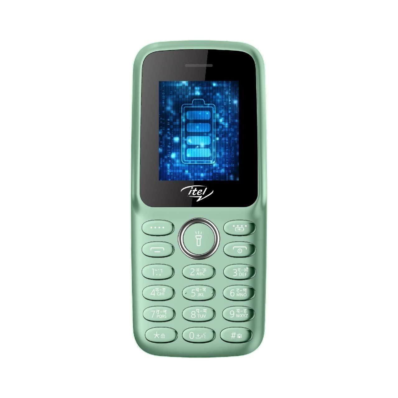 itel it2163s (4.5cm, 1200mAh, BT Caller, Kingtalker, 12+1 Month Warranty on Device with 111 Days Replacement)_Light Green 115x49.5x14.2mm - Triveni World