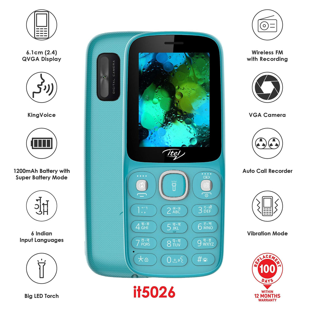 itel it5026 (6.1cm,Kingvoice, Peacock Green) - Triveni World