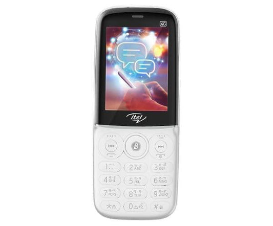 itel MagicX (6.1cm QVGA Display, 4G Volte Enabled, Ultra Slim, Boomplay, LetsChat)_White - Triveni World