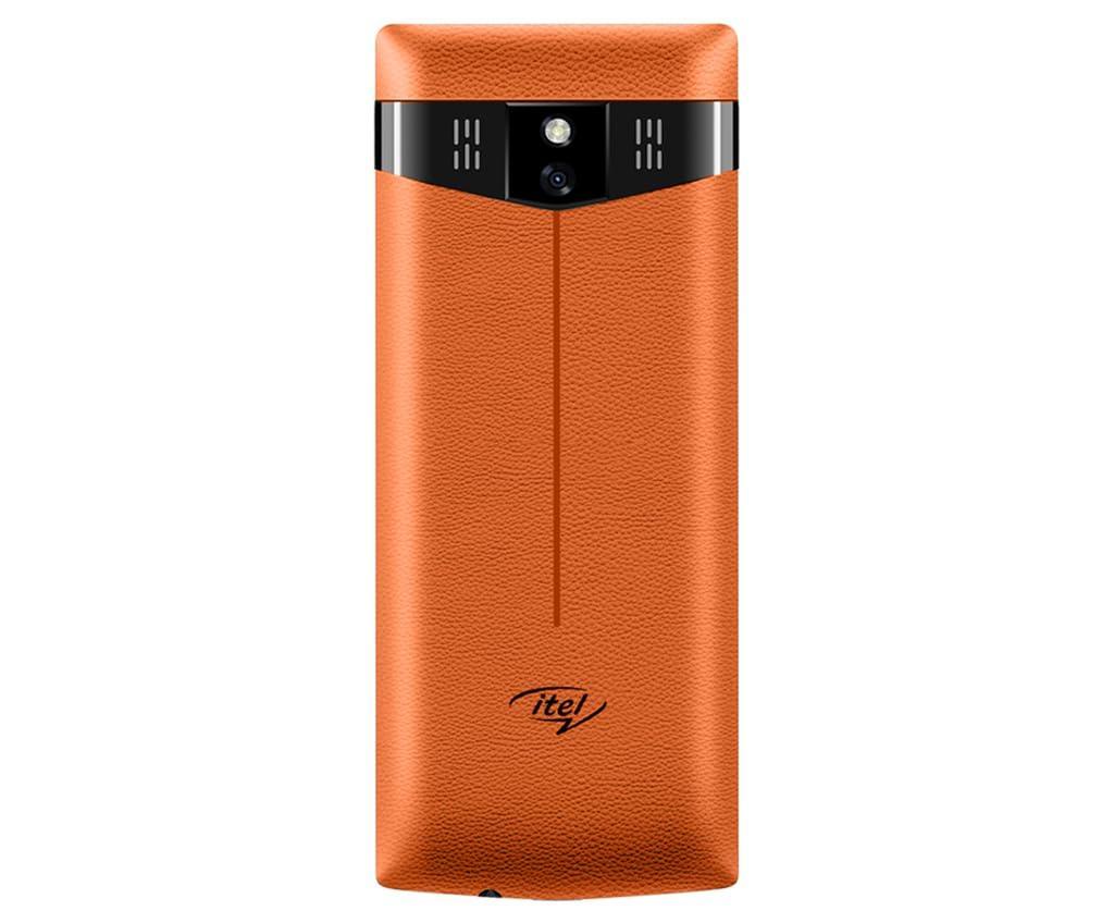 itel Power 430 (2.4" QVGA Display Feature Phone, 2500mAh Big Battery with Premium Leather Back Cover)_Orange - Triveni World