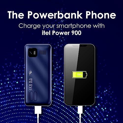 itel Power 900 Power Bank Mobile Phone,10000 mAh with 7 Months Battery Back up, 10W Charging Support and 2.8 inch Display | Black - Triveni World