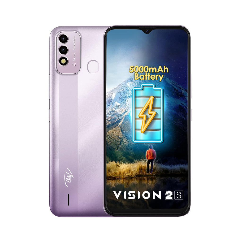 itel Vision2S (Gradation Purple, 6.52' HD+, 5000mAh Battery, 2GB RAM 32GB ROM, 8MP AI Dual Camera) (P651L) - Triveni World