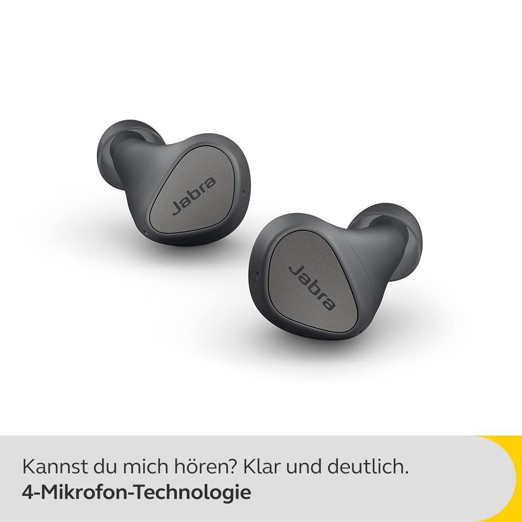 Jabra Elite 4 Wireless Earbuds,Active Noise Cancelling,Comfortable Bluetooth Earphones with Spotify Tap Playback,Google Fast Pair,Microsoft Swift Pair&Dual Pairing-Dark Grey,in-Ear - Triveni World