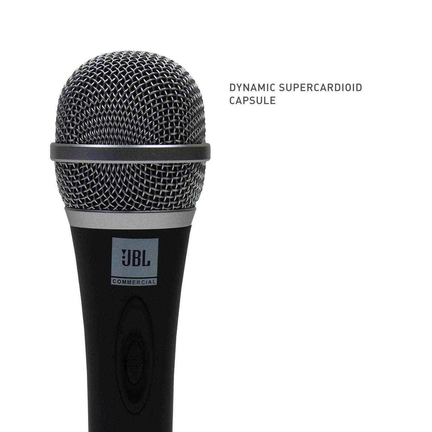 JBL Commercial CSHM10 Handheld Dynamic XLR Unidirectional Microphone With On/Off Switch (Cable Not Included) Black, Medium - Triveni World