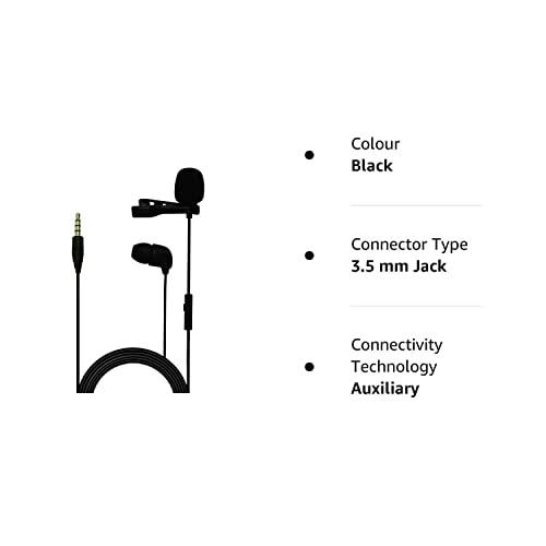 JBL Commercial CSLM30 Auxiliary Omnidirectional Lavalier Microphone with Earphone for Calls, Conferences and Monitoring - Triveni World