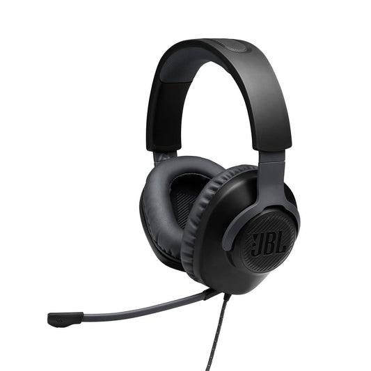 JBL Quantum 100 Wired Over Ear Gaming Headphones with Mic, 40mm Dynamic Drivers, Quantum Sound Signature, Detachable Mic, Memory Foam Cushioning, PC/Mobile/PS/Xbox/Nintendo/VR Compatible (Black) - Triveni World