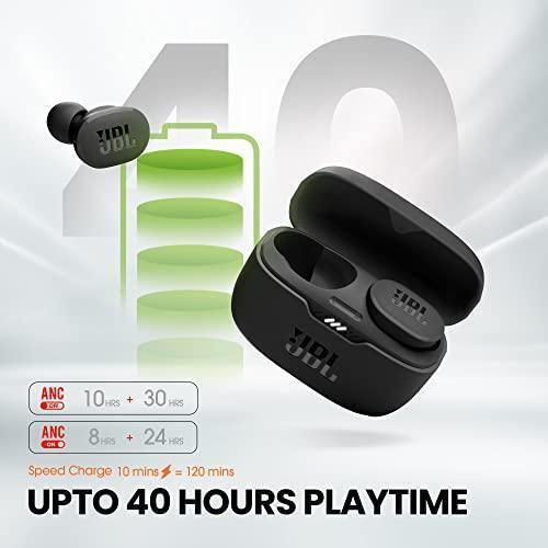 JBL Tune 130NC in Ear Wireless TWS Earbuds with Mic, ANC Earbuds(Upto 40Db), Customizable Bass with Headphones App, 40Hrs Playtime, Legendary Sound, 4 Mics for Clear Calls, Bluetooth 5.2 (Black) - Triveni World