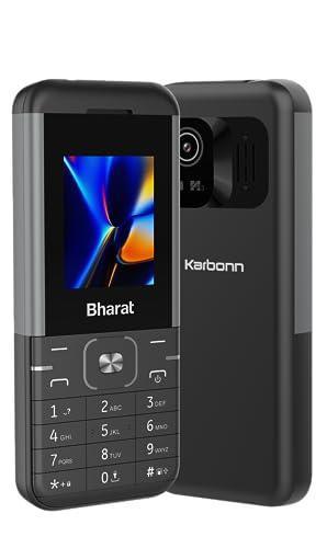 JioBharat K1 Karbonn 4G Keypad Phone with JioCinema, JioSaavn, JioPay (UPI), Long Lasting Battery, LED Torch, Digital Camera | Black & Grey | Locked for JioNetwork - Triveni World