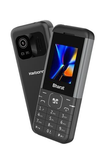 JioBharat K1 Karbonn 4G Keypad Phone with JioCinema, JioSaavn, JioPay (UPI), Long Lasting Battery, LED Torch, Digital Camera | Black & Grey | Locked for JioNetwork - Triveni World