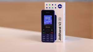 JioBharat V2 4G Phone with JioCinema, JioSaavn, Pay (UPI), Long Lasting Battery, LED Torch, Digital Camera | Blue | Locked for JioNetwork - Triveni World