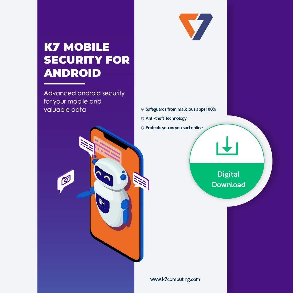 K7 Security Mobile - Android 1 User 1 Year (Email Delivery - No CD) - Triveni World