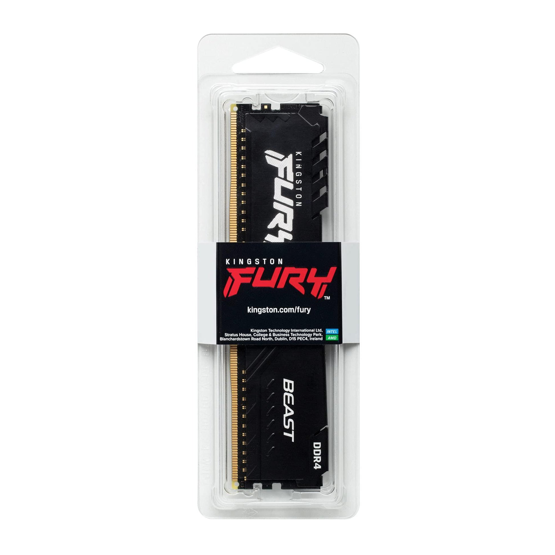 Kingston FURY 16GB 3200MHz DDR4 CL16 DIMM 1Gx8 Fury Beast Black (KF432C16BB1/16) - Triveni World