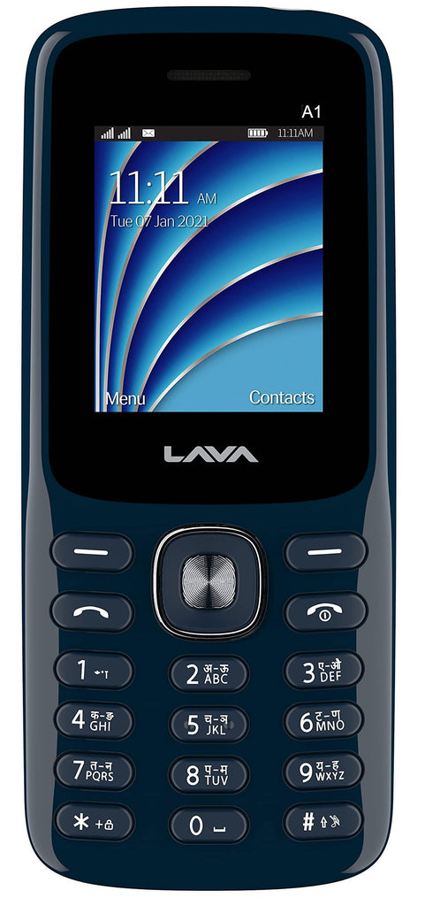 Lava A1 2021(Blue Silver), Bluetooth Support, Smart AI Battery, Military Grade Certified,4 Days Battery Backup, Keypad Mobile - Triveni World