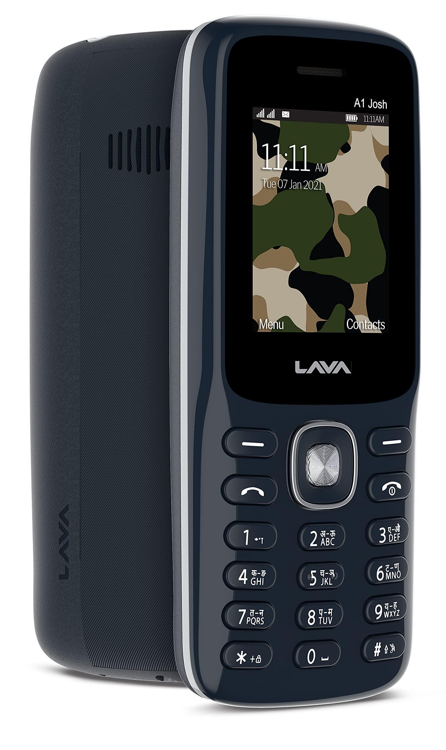 Lava A1 Josh 21(Blue Silver) -Dual Sim,Call Blink Notification,Military Grade Certified with 4 Day Battery Backup, Keypad Mobile - Triveni World