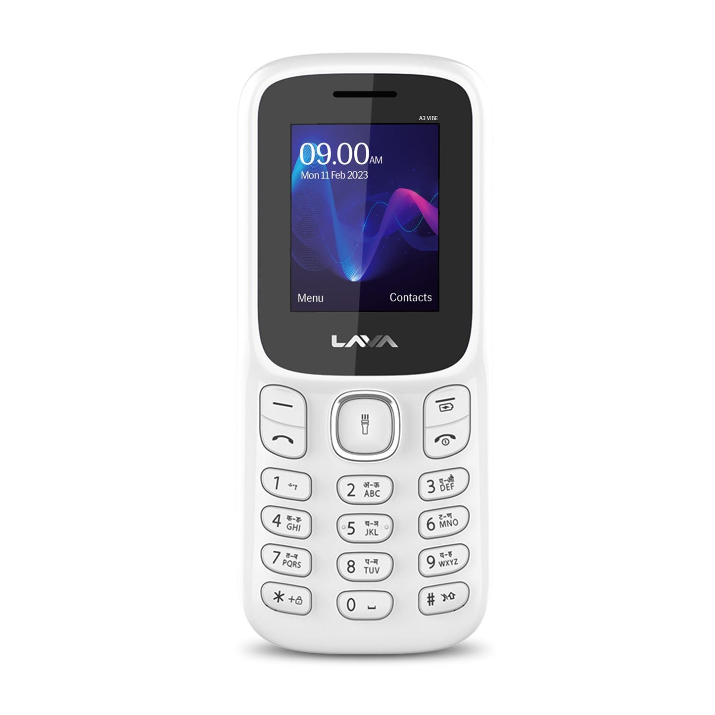 Lava A3 Vibe: Dual Sim Mobile with Vibrant Keypad, 1750mAh Big Battery, and Wireless FM - Perfect for Long-Lasting Performance with 32GB Expandable Memory Slot | White Beige - Triveni World