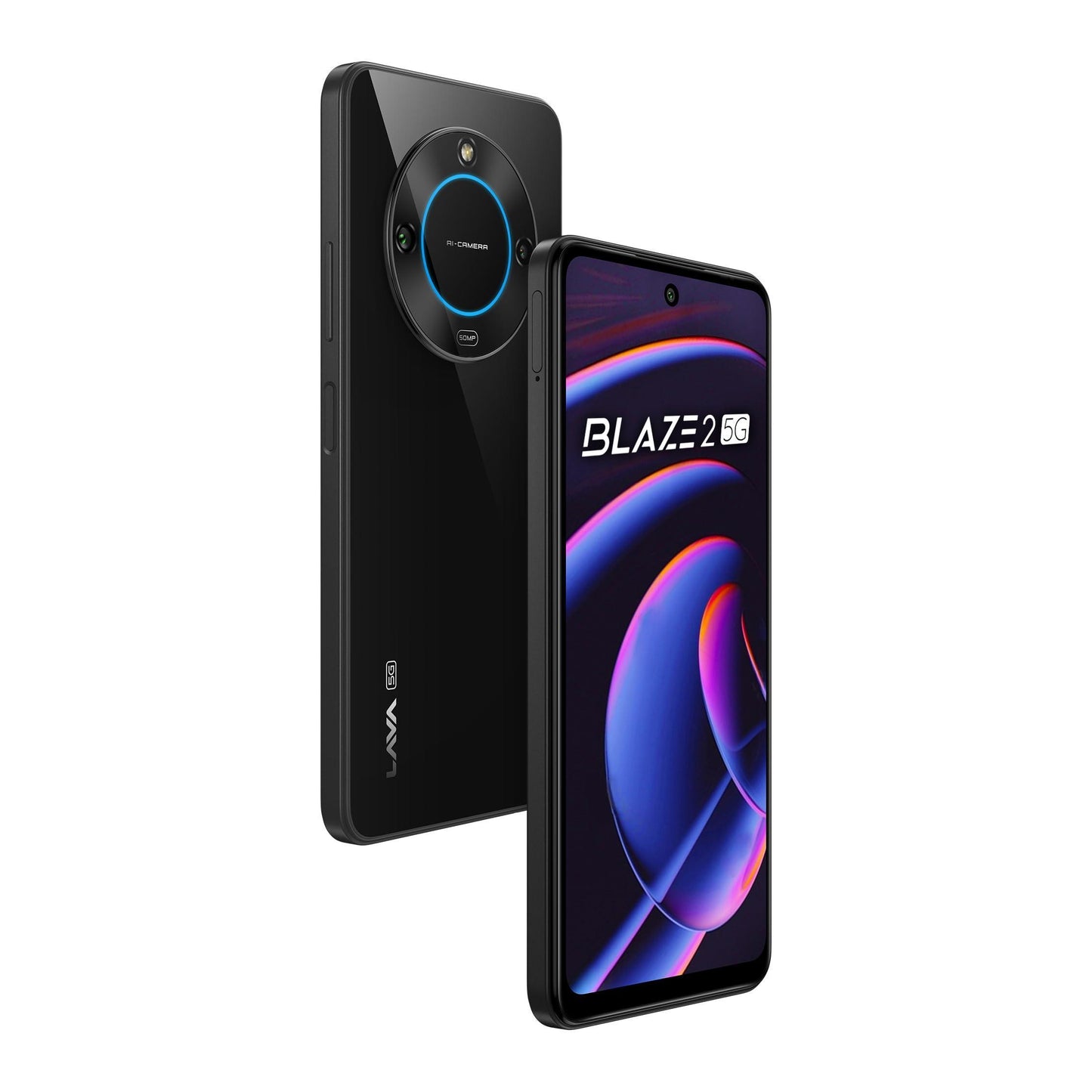 Lava Blaze 2 5G (Glass Black, 6GB RAM, 128GB Storage)| Stunning Ring Light| 50 MP AI Camera |5000 mAh Battery| Upto 12 GB Expandable RAM - Triveni World