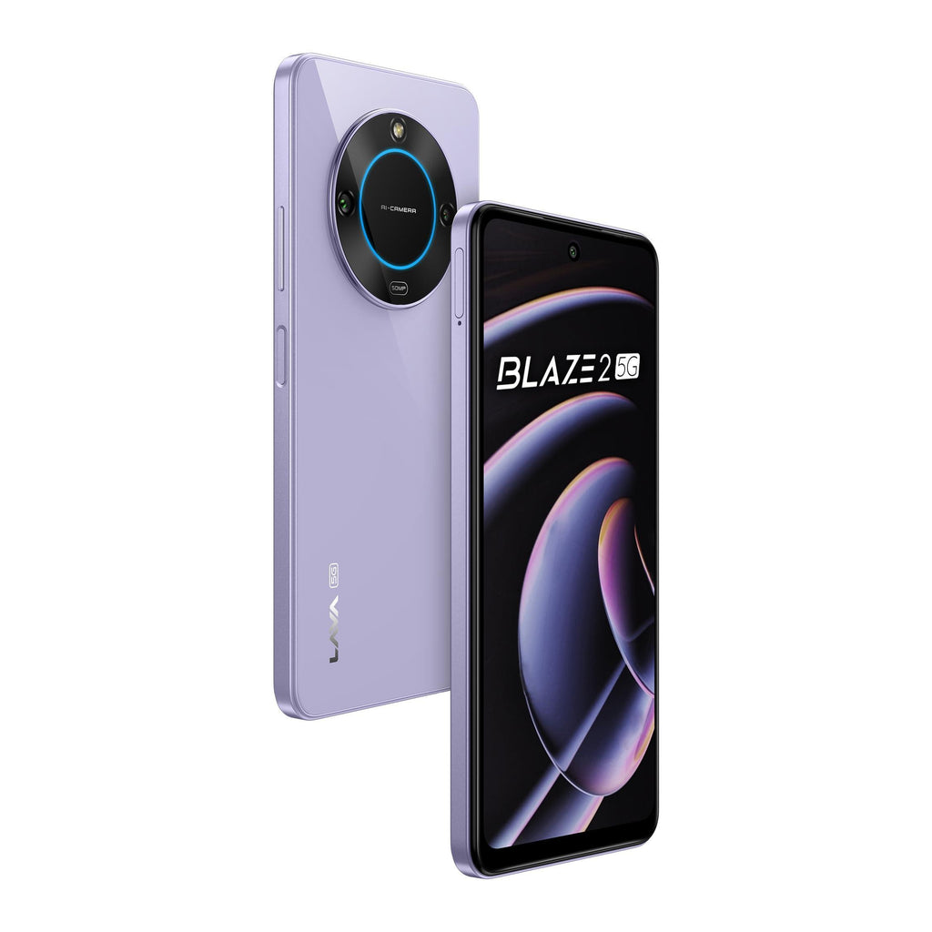 Lava Blaze 2 5G (Glass Lavender, 6GB RAM, 128GB Storage)| Stunning Ring Light| 50 MP AI Camera |5000 mAh Battery| Upto 12 GB Expandable RAM - Triveni World