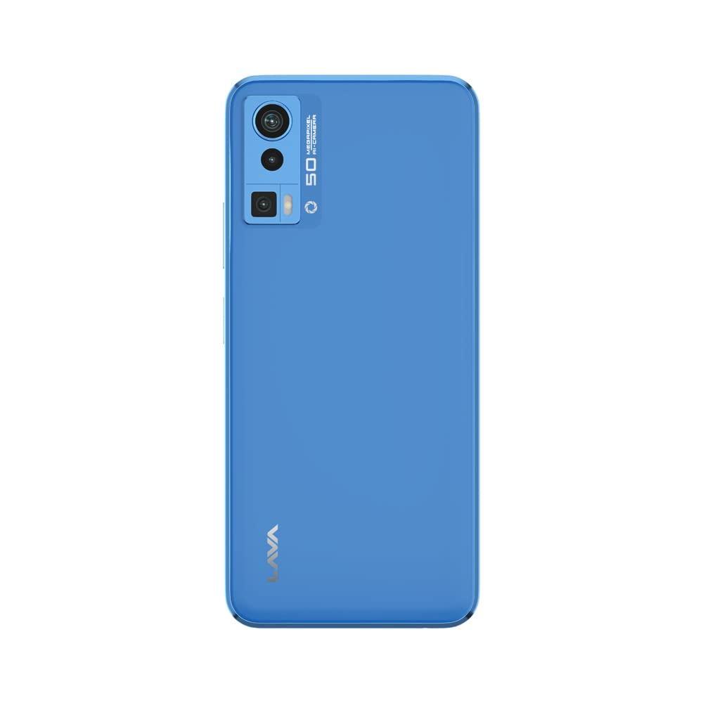 Lava Blaze Pro (Glass Blue, 4GB RAM, 64GB Storage)| 50 MP AI Triple Camera| 2.3 Ghz Octa Core MTK Helio G37 |Side Fingerprint Sensor| Upto 7GB Expandable RAM - Triveni World